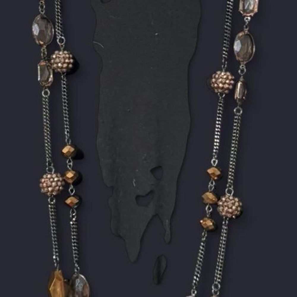 Elegant Dual-Tone Beaded Necklace
